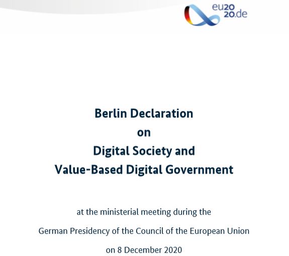The #BerlinDeclaration on Digital Society &amp; Value-based #DigitalGovernment was signed today👏
Read our article to know more &amp; see how we arrived to today's declaration from #TallinnDeclaration on #eGov🆒
🖱️europa.eu/!dM78PY
#DigitalTransformation 
#eIDASinAction
#digitalID