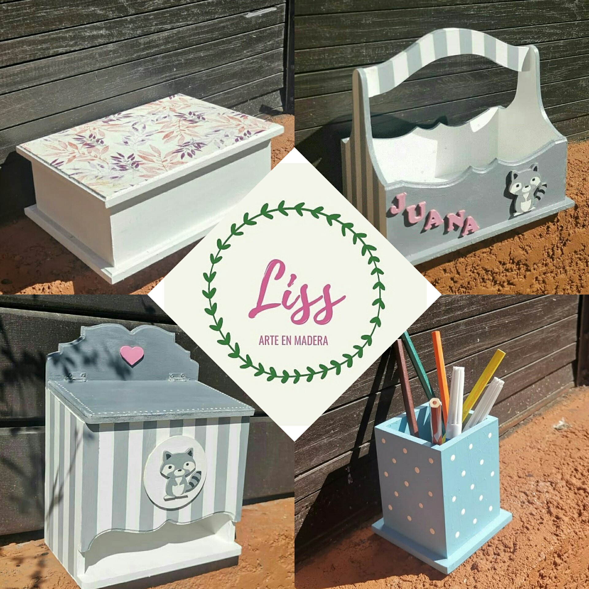 Percheros con decoupage sale