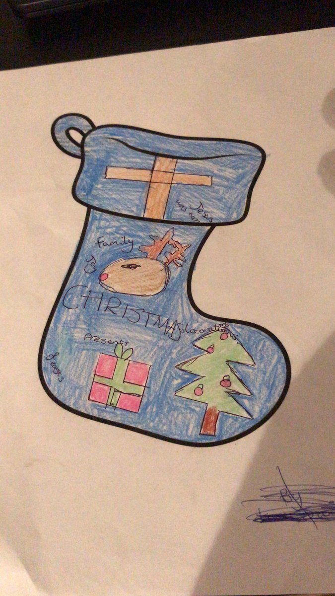 verity_swinton's tweet photo. @POWindmill here is Isaac’s entry! #powstocking https://t.co/Po7A2qgd5q
