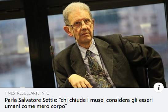 miriconosci's tweet photo. "Dov’è il problema? Non so spiegarmelo se non con un Governo accecato dalla priorità economica. Questa scarsa attenzione alla #cultura è particolarmente grave in un paese in cui si tratta di un #diritto sancito dalla Costituzione"
#Settis
https://t.co/kouRbebHiv https://t.co/9FNWdoCg9K