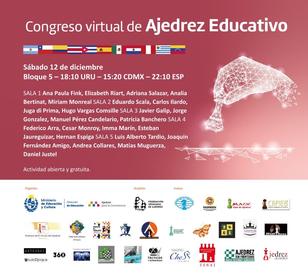 SetVeintiuno's tweet photo. Un día repleto de conversaciones y propuestas para comprender el valor del #ajedrez en contextos de aprendizaje o en escenarios de vulnerabilidad @EstebanJauregu2 @leontxogarcia @mazuagah @TocadaMovida @manuelalara @ganerolg @socialajedrez https://t.co/g5EWIXnS75