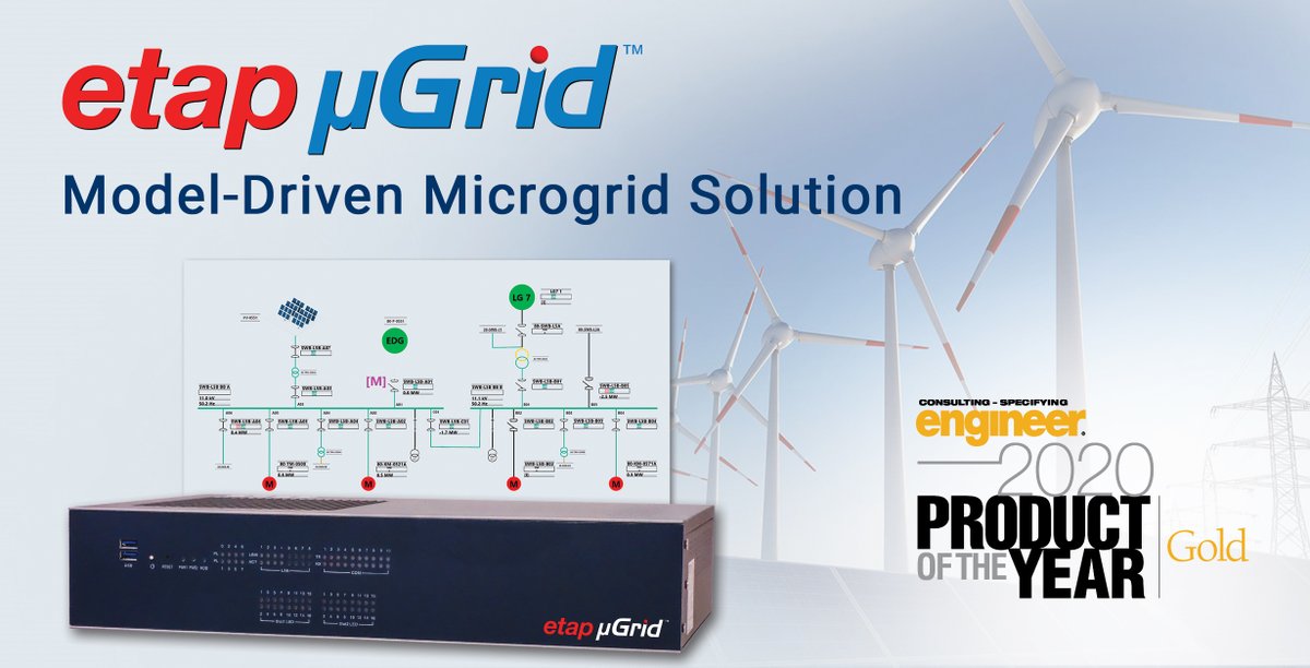 ETAPCanada's tweet image. ETAP μGrid™ - Model-Driven Microgrid Controller was voted by the industry as Product-of-the-Year in the Consulting-Specifying Engineer’s Award Program!
etap.com/company/news/2…
#microgrids #renewables #microgridcontrol #powersystems #etap #etapSoftware