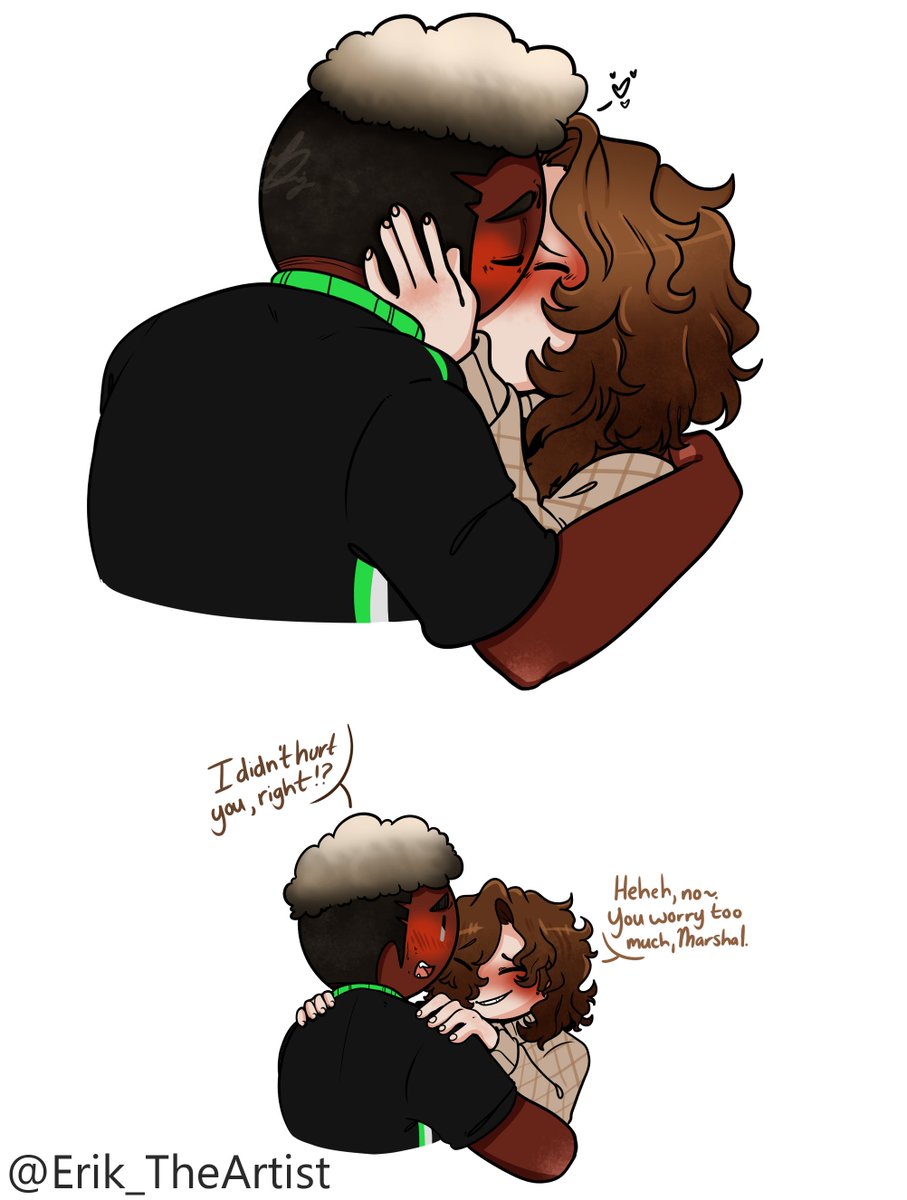 Erik_TheArtist's tweet photo. What if they kissed? #eriksart #thelads #marshal #hershell https://t.co/k7tbCRUKeq