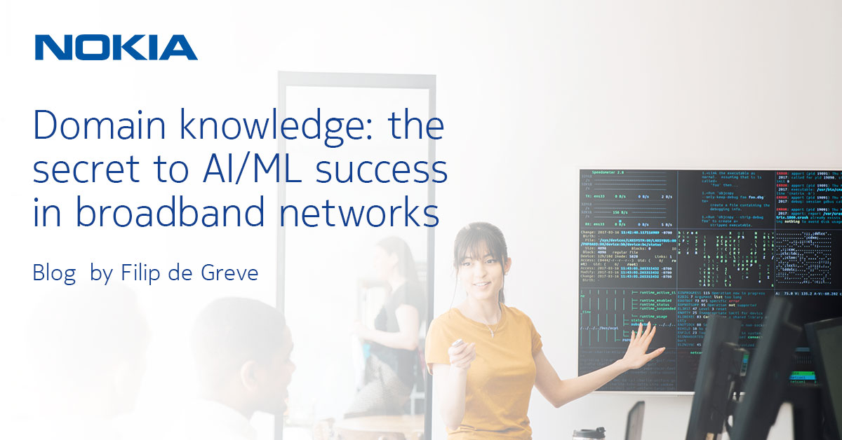 #AIML in #broadband will lead to better services and operational gains, but domain knowledge is key to success. Learn more about the topic here: nokia.ly/33UoVNr
#sdn #AI #ML #datascience