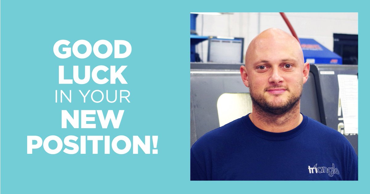 TriangleMfgNJ's tweet photo. Jason was recently promoted to #CNC Operator 1. Congratulations on your new position and thank you for your #dedication and hard work! #WeAreTriangle#ImagineWithUs#NJManufacturing
#ContractManufacturing
#TeamTriangleMfg
#MedicalDeviceManufacturing
#NJStrong
#EssentialBusiness https://t.co/CfG9jSsNg9