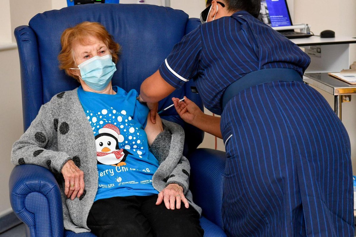 90 year old gramma, William Shakespeare among first to get COVID 19 vaccine in Britain