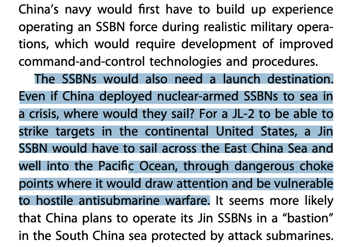 5. Geography heavily favors the United States, even with “transparent” oceans.US SSBNs operate relatively uncontested relative to nuclear-armed rivals. Few chokepoints, lots of US allies/territories.This is NOT the case for other countries, especially Chinese subs.