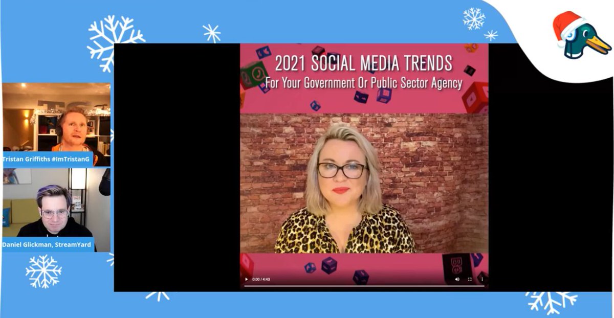 MayKingTea's tweet photo. .@ImTristanG gives fellow @AgorapulseUKIRL brand ambassador, @JSTweetsDigital from @PublicSectorPro fame a mention to demonstrate the power of repurposing content

with Daniel Glickman from @streamyardapp 

#SYTechTalk https://t.co/ZYVL9Xaz4W
