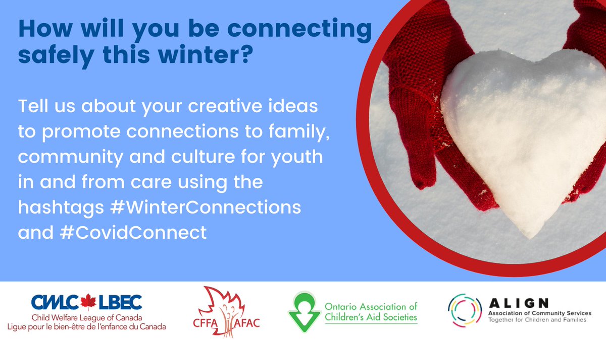 Creativity and cooperation are key to maintaining #WinterConnections and tackling the harmful impacts of #COVID19 on children & youth. How will you be connecting safely this winter? #CovidConnect 3/3