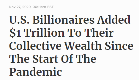 DanPriceSeattle's tweet photo. Two headlines to sum up America right now:
*Record lines at food banks - up 57% this year
*Record wealth growth for billionaires - up $1 trillion this year https://t.co/gV5koLi3Jj