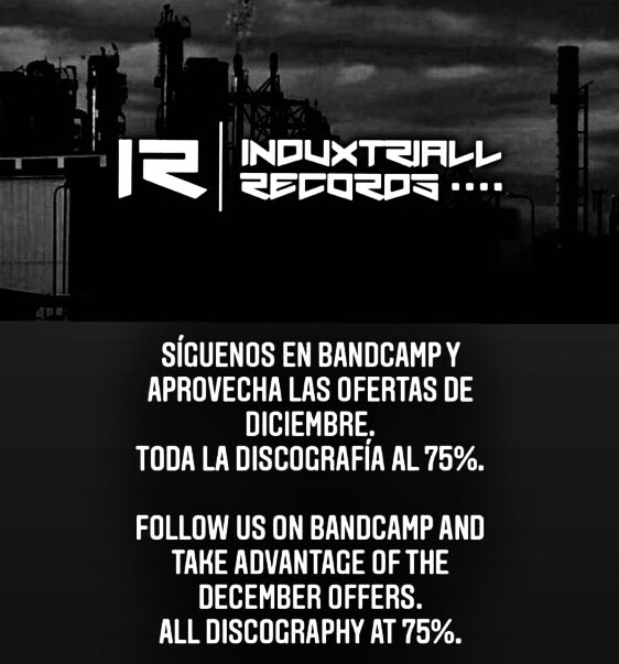 HPaul_Pablo's tweet photo. ✅ ATTENTION. In the month of December we have the entire Induxtriall Records discography at 75%.
The full price of your discography is €219.24 EUR.  The discounted minimum price is €54.81 EUR.

Buy and enjoy this great offer.
https://t.co/h4ASW19Fts https://t.co/TX0RPt4j8l