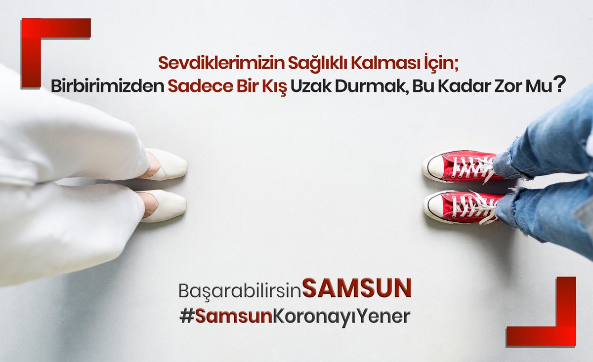 Dışarıda geçireceğimiz birkaç saati kaybetmek sevdiklerimizi ve sağlığımızı kaybetmekten iyidir.Sağlıklı bir ömür için birkaç adım mesafe... #BaşarabilirsinSamsun #SamsunKoronayıYener <a href="/saglikbakanligi/">T.C. Sağlık Bakanlığı</a> <a href="/zulkifdagli/">Doç. Dr. Zülkif Dağlı</a> <a href="/TCSamsunValilik/">T.C. Samsun Valiliği</a> <a href="/samsunilsaglik/">Samsun İl Sağlık Müdürlüğü</a>