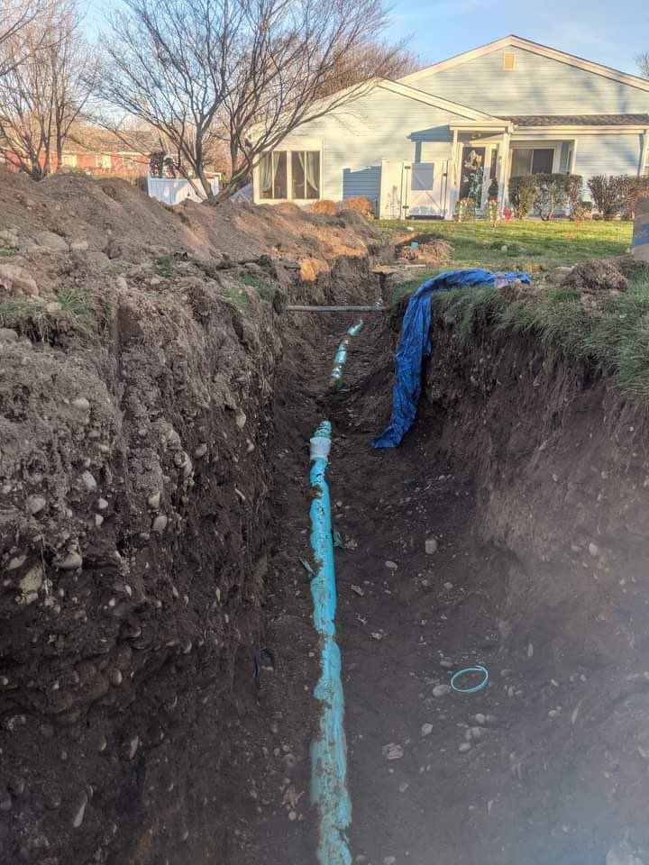 DirectDrainage's tweet photo. Replacement of a main line. One of the many services we provide at Direct Drainage. Call us at (631)472-0677. #directdrainage #suffolkcounty #longisland #supportlocalbusiness https://t.co/SrCymBPPPU