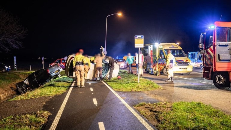 Gewonden bij verkeersongeval op N355 bij Noordhorn..