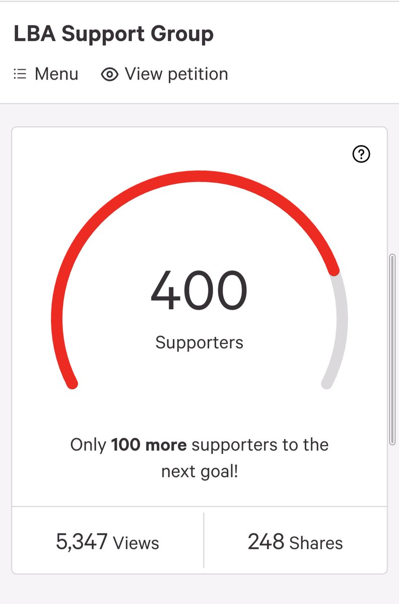 SupportLba's tweet photo. Great news: we now have over 400 signatures.
Let's keep up this momentum by signing & sharing our petition.
https://t.co/9bn13TrbcZ
#SupportLBA https://t.co/iOcLgrPHiK