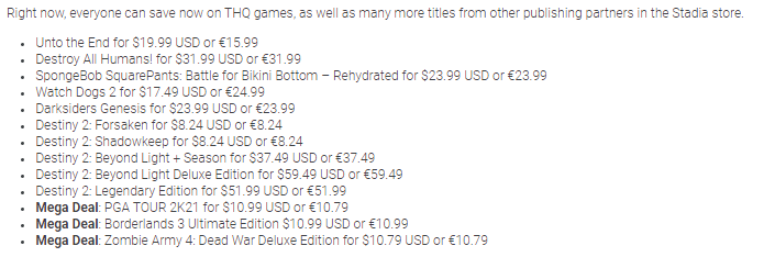 StadiaFounders's tweet photo. Esta semana en Stadia:
🕹️ Outcasters y Submerged: Hidden Depths llegan a Stadia Pro
🕹️ Bob Esponja, Figment, Valkyria Chronicles 4 y Destroy All Humans! ya a la venta
🕹️ Stadia llega a 8 nuevos países europeos
🕹️ Disponible la función para emitir directos en YouTube
🕹️ Ofertas https://t.co/cDQOH0tP4k