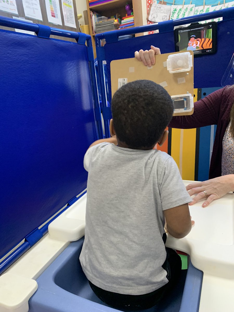 MarthaDixson's tweet image. Using a sterile environment and known preferences to condition new reinforcers and and expand the mand repertoire in early learning - a picture of progress ❤️🙌🏻 @ELCSouth_KISD @KellerSped #verbalbehavior #progress