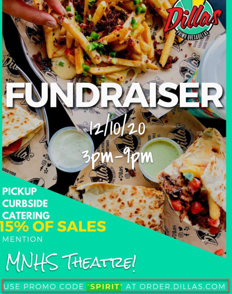 Drama Dawgs come support MNHS Theatre at Dillas on December 10th!
