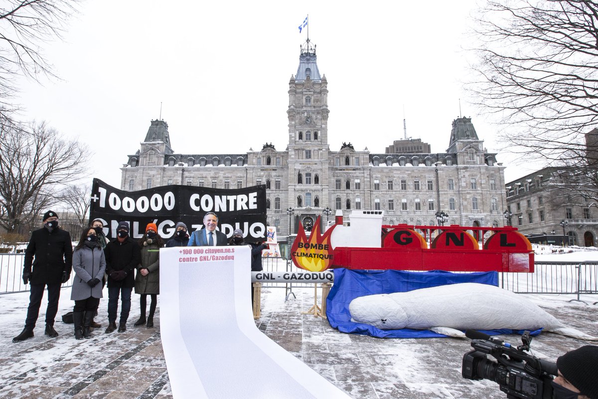 110 mille fois non! Ce matin depôt la pétition GNL/Gazoduq Non Merci ! #SoyonsFjord 🌊🌊🌊 
La plus grande participation au BAPE et  l'une des plus grosses pétitions environnementales : non-gnl-quebec.com/coalition-fjor… !! 
Pour lire le communiqué commun 👇
coalitionfjord.com/2020/12/08/plu…