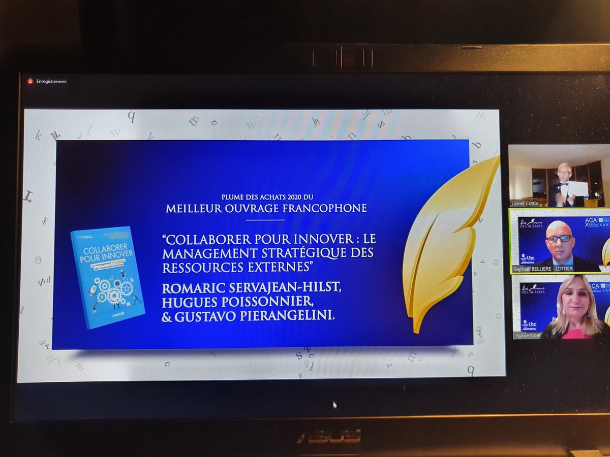 innov_et's tweet photo. Collaborer pour innover - notre livre vient de remporter les Plumes des Achats avec H. Poissonnier et G. Pierangelini - #futureofpurchasing #openinnovation #daretocollaborate - des valeurs et des approches transmises #MAI @KedgeBS  #achats des recherches #openinnovation @CRG_X https://t.co/sLeF6m6JSp