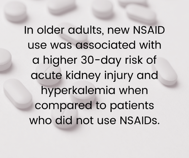 ICESOntario's tweet photo. In 2019, PhD student @dani_marie28, @AmitXGarg, et al. identified a higher 30-day risk of developing #AcuteKidneyInjury and #hyperkalemia in older adults with new #NSAID use. https://t.co/MrVZCl1tiF #ICESStudent #ICESKDT #ResearchwithImpact https://t.co/lPO9MBJVI2