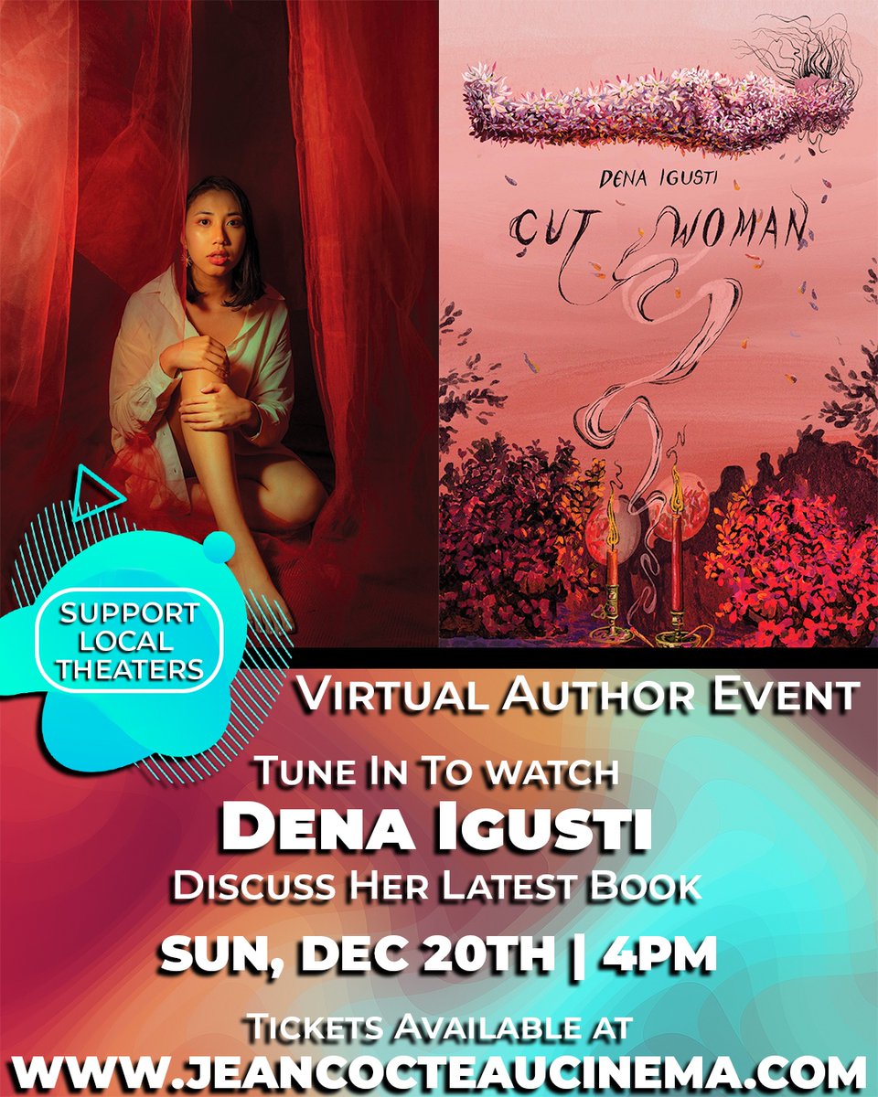beastlybooks418's tweet photo. SUNDAY DECEMBER 20th, Join DENA IGUSTI @dispatchdena for a virtual event as she discusses her brand new book, CUT WOMAN.
Tickets at: https://t.co/SQaiidFa8r
#beastlybook418 #beastlybooks #jeancocteaucinema #denaigusti #cutwoman #virtual #authorevent #virtualauthorevent #santafe https://t.co/gZIeh6bwWV