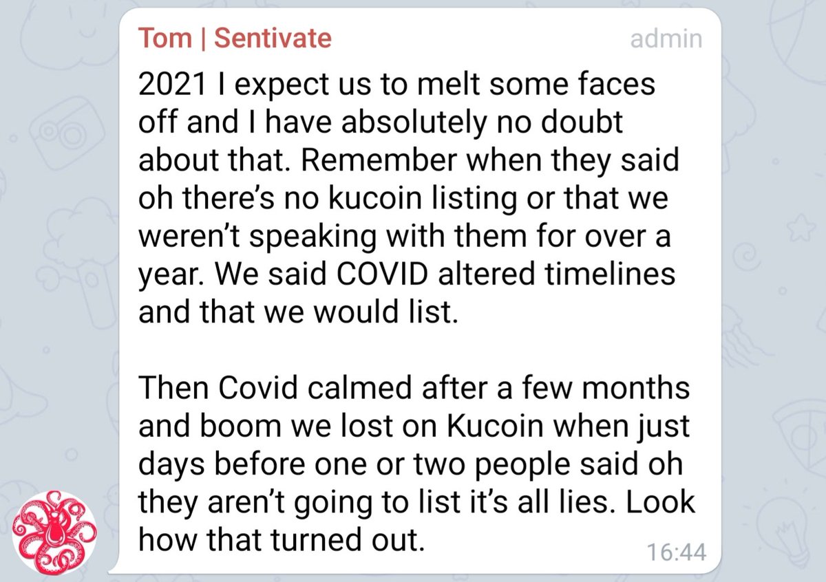 SENTIVATE'S FUNDAMENTALS FOR 2021UW soft launch EOY 2020biggest code drop so far in DecNina Simosko + 3 well known entities are joining  $SNTVTDeFi exposure&more!All in all  #Sentivate has a very strong base for the coming year&people aren't aware of it yet(5/9)