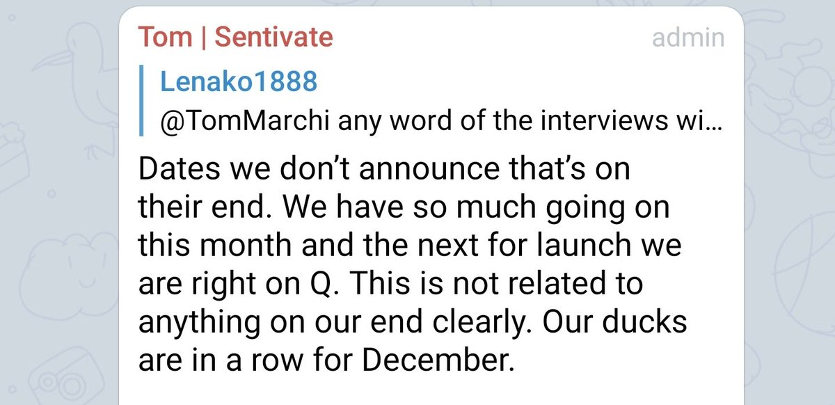 SENTIVATE'S FUNDAMENTALS FOR 2021UW soft launch EOY 2020biggest code drop so far in DecNina Simosko + 3 well known entities are joining  $SNTVTDeFi exposure&more!All in all  #Sentivate has a very strong base for the coming year&people aren't aware of it yet(5/9)