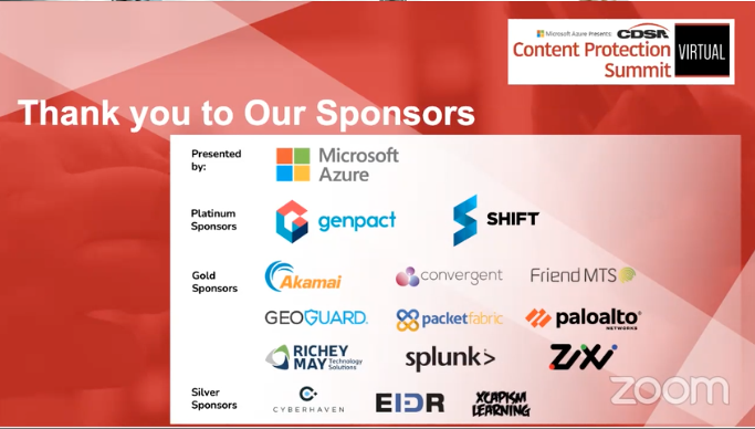 CDSAonline's tweet photo. Thank you to our panelists, sponsors, and everyone who attended #ContentProtectionSummit today! We wish everyone a very happy holiday season and New Year! https://t.co/mC82l6IAiQ