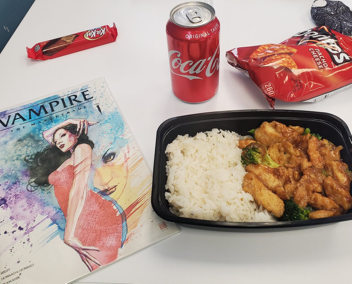 Lunch! Homemade chinese food and a new comic. Vampire the masquerade! #worldofdarkness #comicoftheday #LunchTime