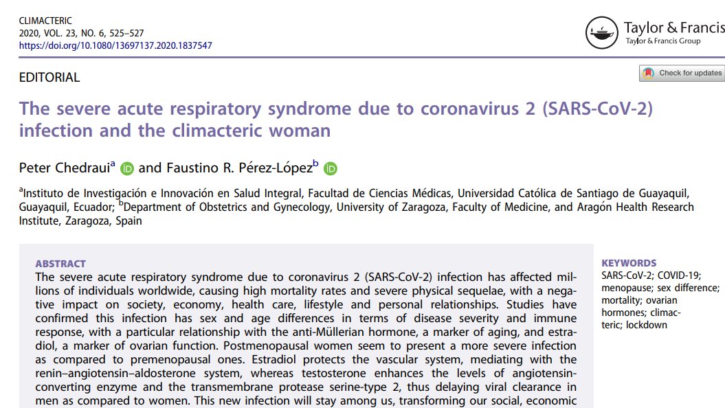 doctorneyro's tweet photo. #Postmenopausal seem to present a more severe #infection as compared to #premenopausal.
#Estradiol protects the #vascularsystem, mediating the #reninangiotensinaldosteronesystem, whereas #testosterone enhances the levels of #angiotensinconvertingenzyme.
https://t.co/JEkiMBCXoW https://t.co/jd9FCEfPj2