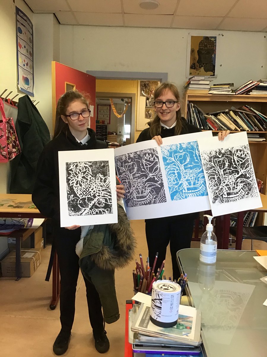 Amazing poly prints by two of our S3 Pupils. Well done ladies. @LochendHigh
