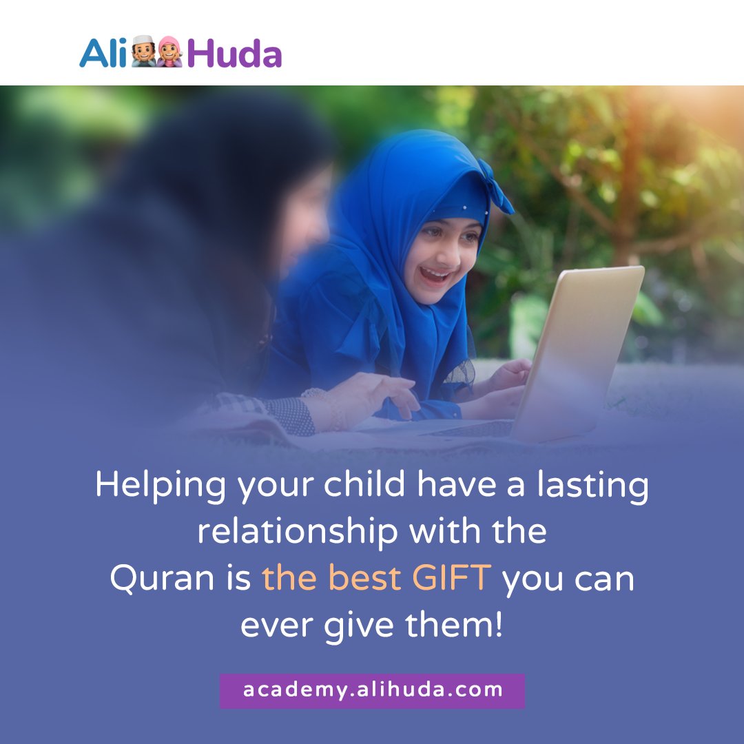 Imagine your child having a strong bond with the Quran, where they not only read but also understand and memorize the Quran in a fun and interactive manner. Ali Huda Academy is here to provide you with just that! Check us out today! academy.alihuda.com