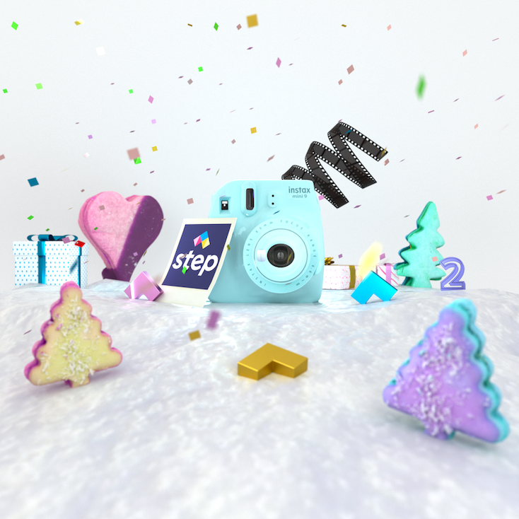 step's tweet image. Day 2 of #12DaysofStep will help save your holiday memories one polaroid at a time 🎞 

Head over to our IG and drop your $StepUsername for a picture perfect surprise 🌟