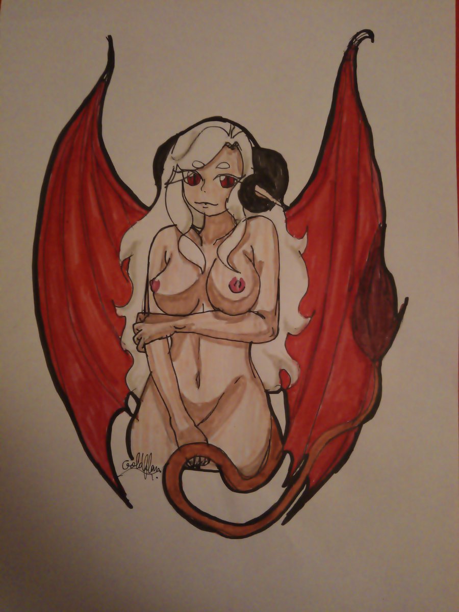 kinhono's tweet photo. [NSFW] Premier dessin, vuala vuala. Voici Lucifer ! https://t.co/Rz6UBvZWMm