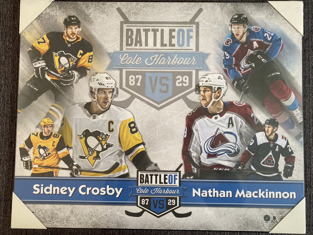 Only available here. 16x20’’ dry mounted ‘Battle of Cole Harbour’ $29.99. Call Paul at (902) 220-7551 to arrange no contact pickup /delivery. Cash, credit card or etransfer accepted #supportsmallbusiness #supportlocal #coleharbour #sidneycrosby #nathanmackinnon