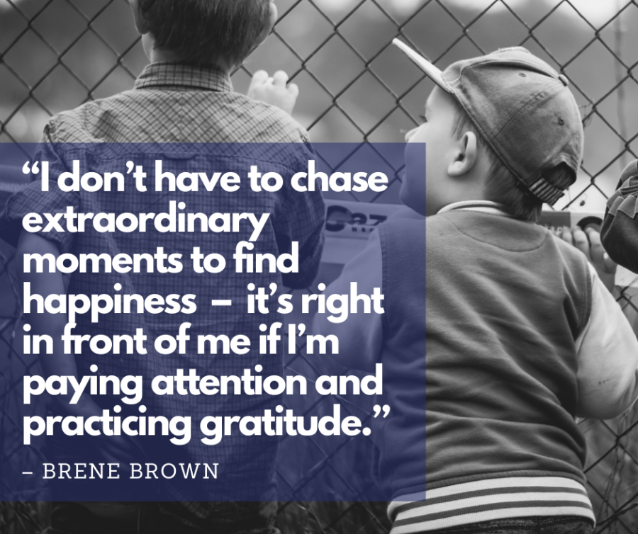 As this quote from <a href="/BreneBrown/">Brené Brown</a> points out, happiness is right in front of us, we just need to pay attention and look.
#sparkanepiphany #sparksomethingnew #gratitude