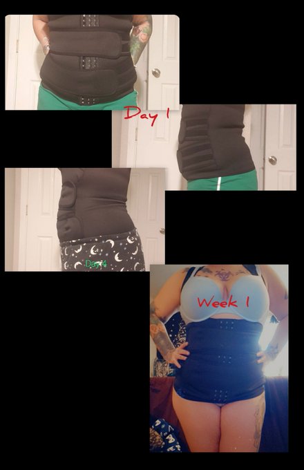 Thank you all for the support! Week 1 down, 7 more to go! Down 4 inches! *excited* working my ass off<a href="/tag/livingmybestlife"class="tags"><span>#livingmybestlife</span></a><a href="/tag/bigtittygoth"class="tags"><span>#bigtittygoth</span></a><a href="/tag/nerdygothcur"class="tags"><span>#nerdygothcur</span></a>