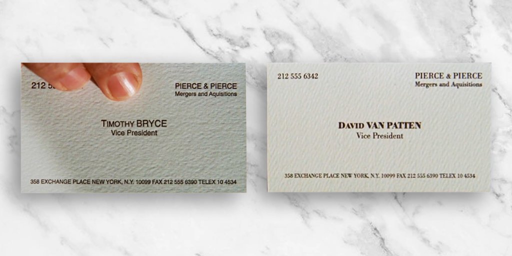 Now the MAIN issue here is contrast Not the typeface, not the composition, but contrast.By doing some simple tweaks Timothy could've been Bateman's target of jealousy, but he didn't.Notice how David achieved that nice visual hierarchy? Get your shit together Timothy.