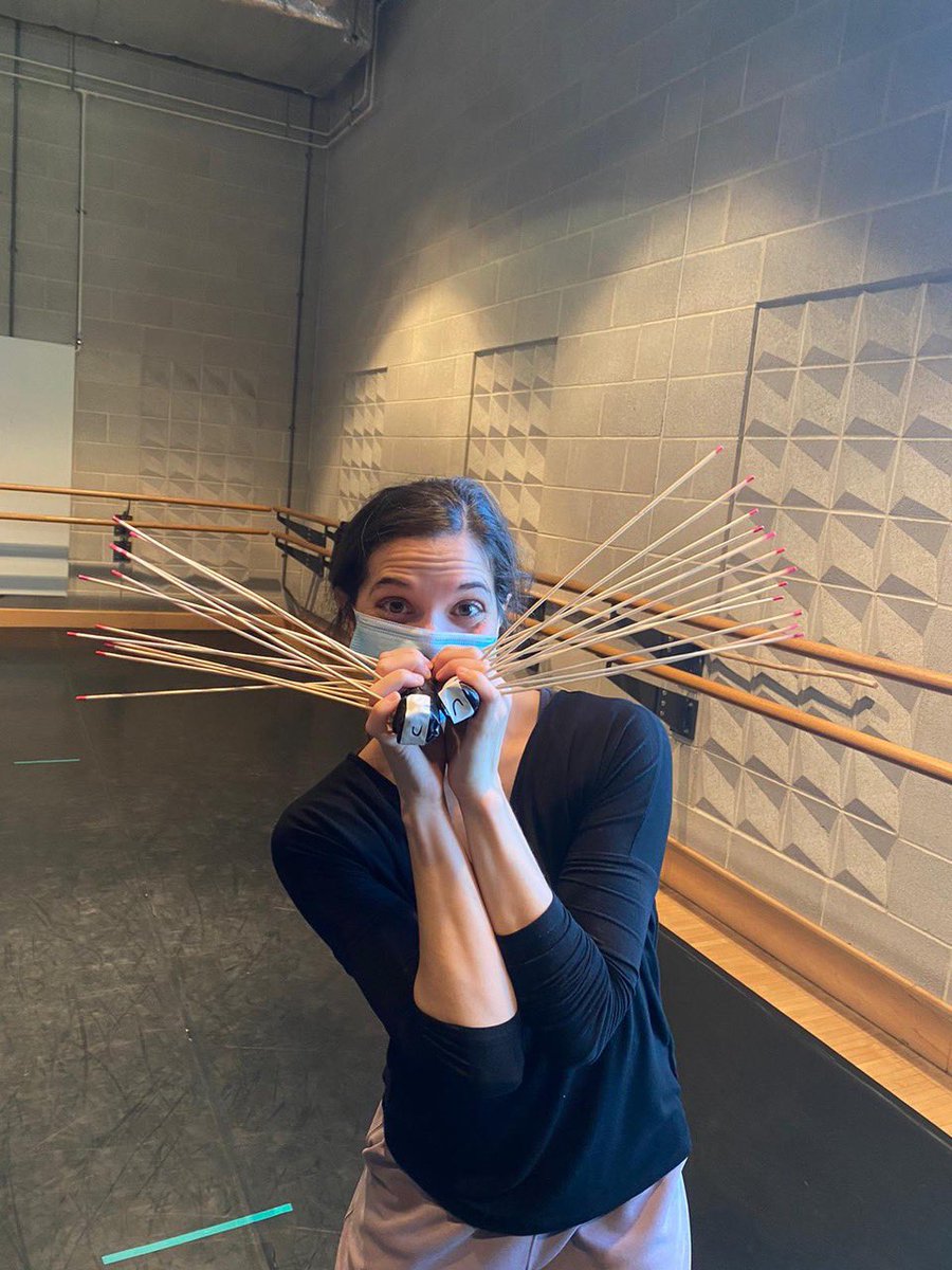 What a JOY it is to be back in the #RehearsalRoom with #TheLittleMatchGirl! ❄️

Our #dancers are hard at work preparing to open <a href="/Sadlers_Wells/">Sadler's Wells</a> next week, but there’s plenty of fun to be had, especially to welcome new dancer Virginia Scudeletti with our trademark matchsticks 😉🩰