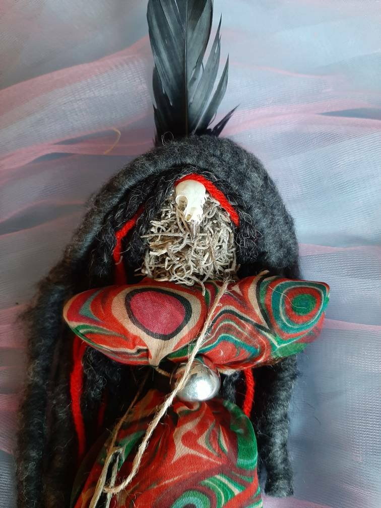 Christmas Fetish Doll for spiritual and physical cleansing,  protection, blessing, healing , assisting others, good luck, real bird skull #etsy #housewarming #allthingspositive #restoringhealth #spiritualcleansing #realbirdskull #fetishdoll #neworleans  etsy.me/2VUCZBW