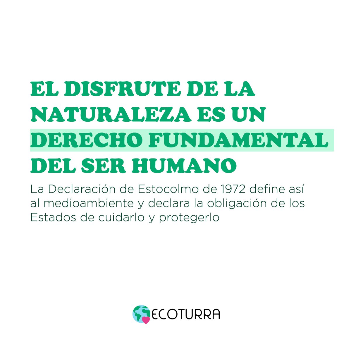 ecoturra's tweet photo. "El ser humano es a la vez obra y artífice del medio ambiente que lo rodea" https://t.co/DtUxnxNVLb