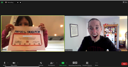 So much to celebrate in PE today. Students celebrated when they beat Mrs. Z in "Dreidel Fitness" and won the trophy. A handful of students also shared joy in the PE Award recognition they received for their attendance, participation and effort in class!! <a href="/k12albemarle/">AlbemarleCountySchls</a> <a href="/MVESColts/">Mountain View Elementary</a>