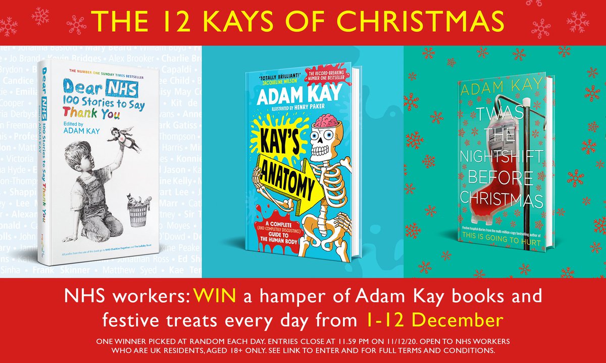 orionbooks's tweet photo. And don't forget, if you're an NHS worker there's still chance to enter to win a hamper of @amateuradam books and festive treats - we're giving one away each day until the 12 Dec!

Winners will be picked at random each day, just visit https://t.co/QNaUfFVk67 to enter. #DearNHS 💙 https://t.co/gMmKCUvlom