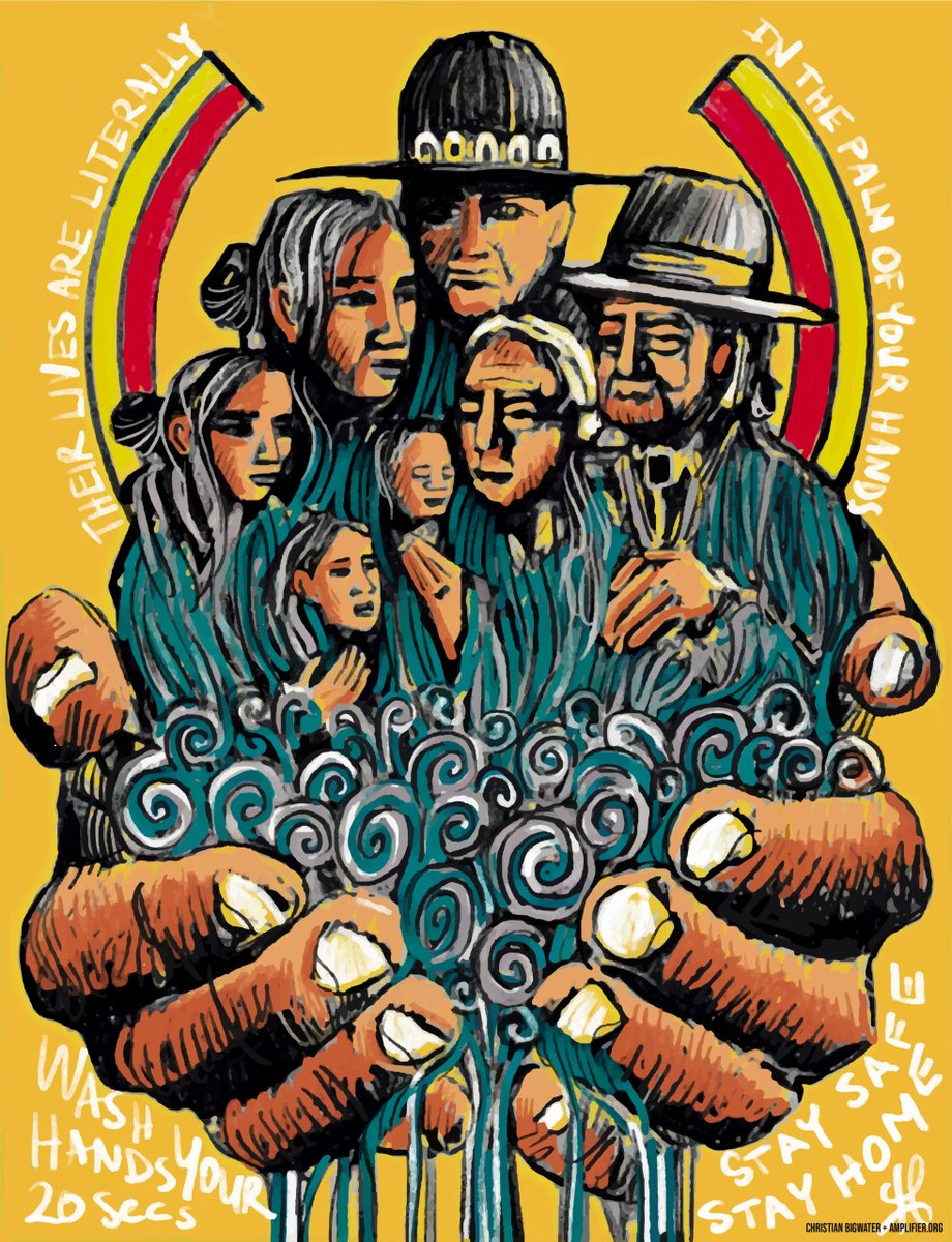 SJCNAC's tweet image. Traditional Navajo culture teaches us that the fingers on our hands represent the different family members we have; mother, father, grandmother, grandfather, and self. 

- Christian Bigwater