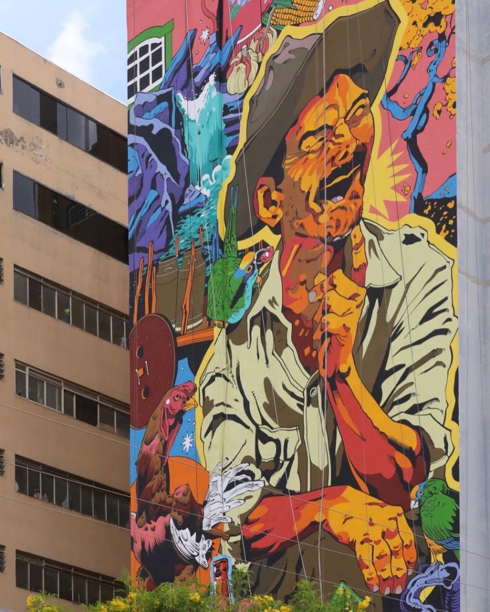 egoias's tweet image. Centro de Goiânia ficou aprumada demais com o retrato do cumpadi Geraldin, que trem bão sô 🤠