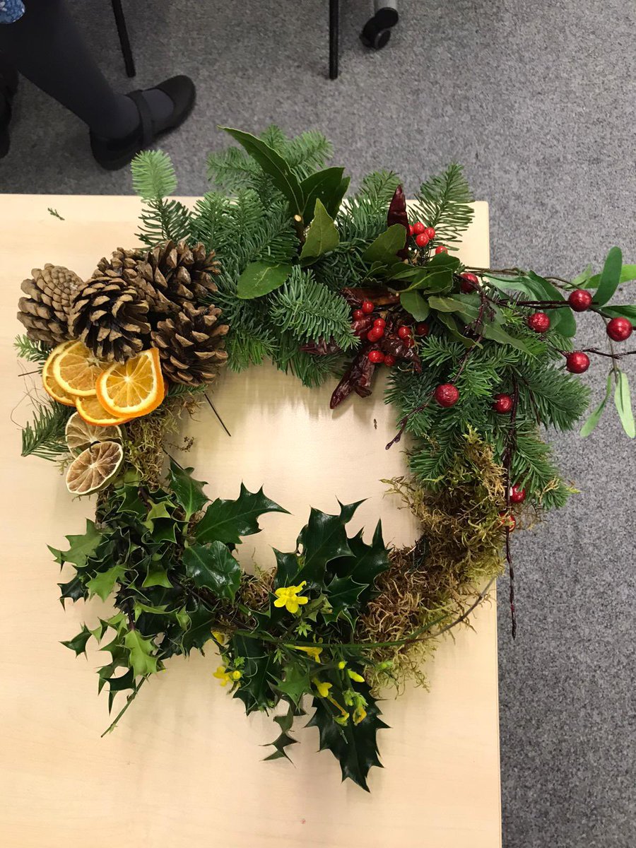 PScheadle's tweet photo. Staff Wreath making @CheadleHSC  @CheadleCollege https://t.co/JEoXS1Oqbf
