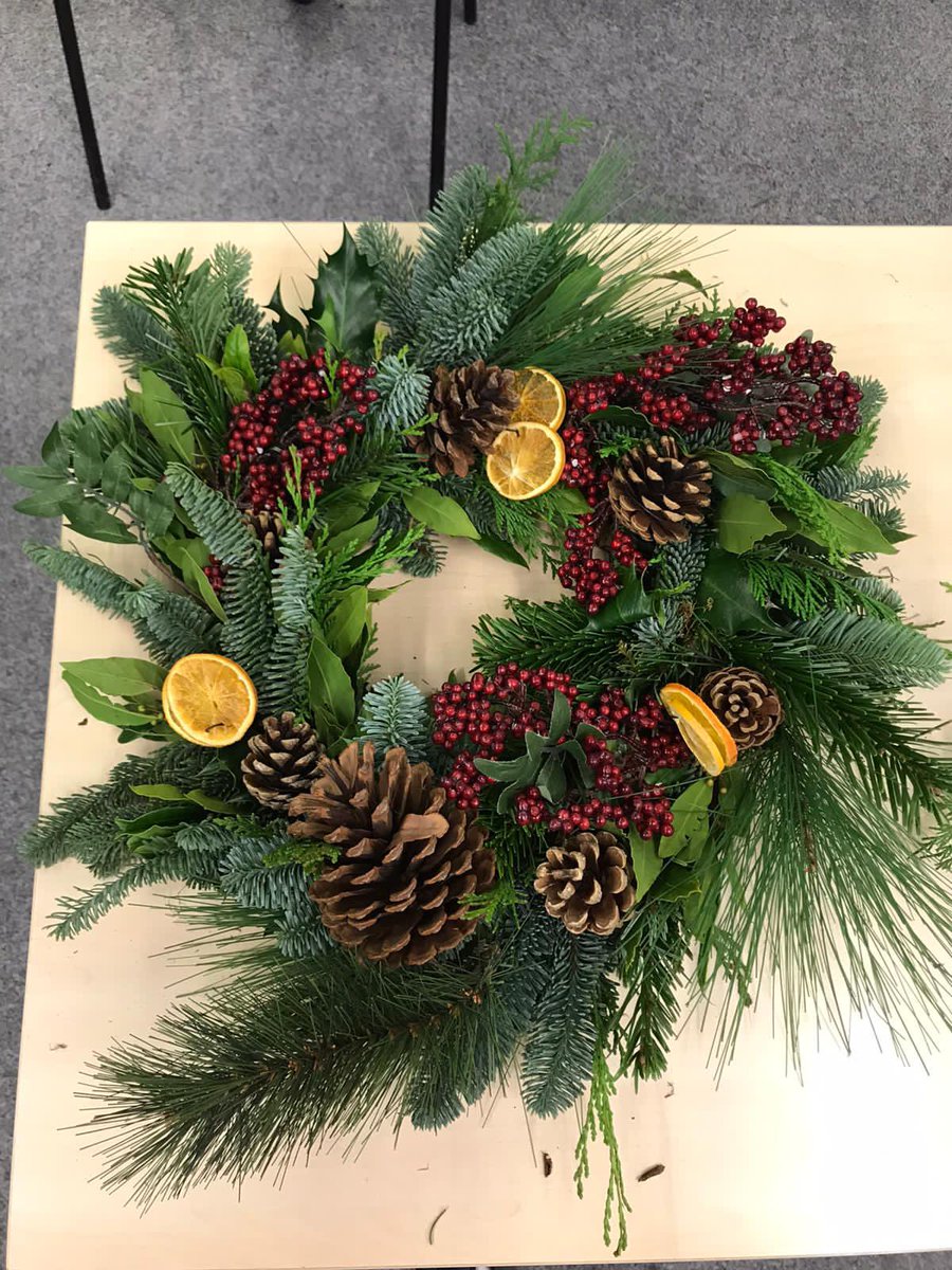PScheadle's tweet photo. Staff Wreath making @CheadleHSC  @CheadleCollege https://t.co/JEoXS1Oqbf