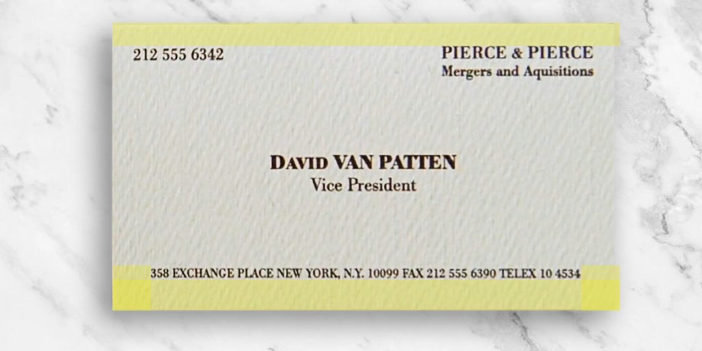 Notice how David's address line has the space required to support the other blocks of information.And it's not bleeding through the bottom like that Timothy faggetWith a typeface that has the negative space to support the use of a bold weight at that size, this could be a win