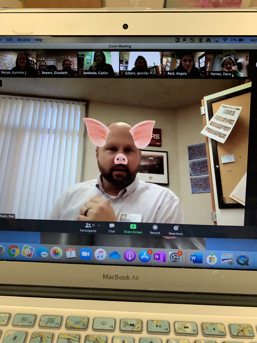 At Monday’s staff meeting we talked about the power of laughter.  I had a little fun with the Zoom filters to get the meeting going. #laughterlifts #PLCSGreat